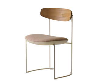 KEEL LIGHT 922/MB-OUT - Metal garden chair open back by Potocco