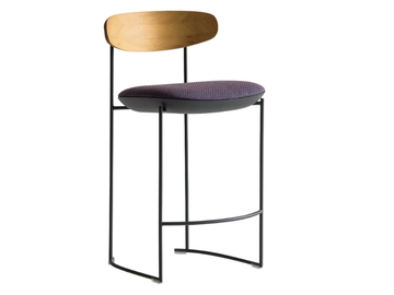 KEEL LIGHT 922/SMB-OUT - Metal and fabric garden counterstool by Potocco