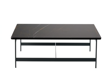 LITTLE T 878/TQ-100 - Square low metal coffee table with marble top by Potocco