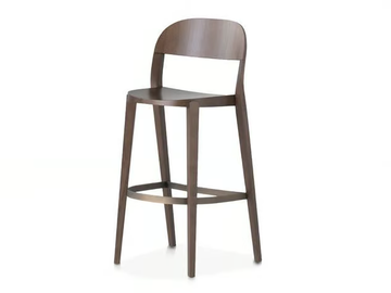 MINIMA 949/A - High ash stool with back by Potocco