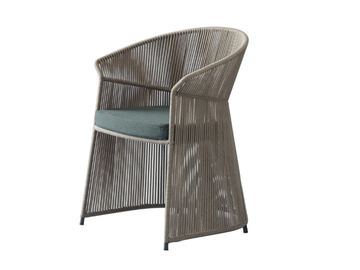 OLA 923/PMF - Rope garden easy chair with armrests with removable cover by Potocco