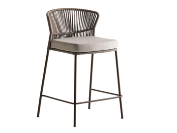 OLA 923/S - High rope garden stool with back by Potocco