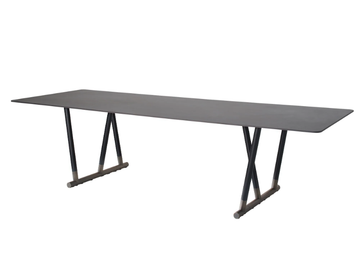 PIPE 885/TR - Rectangular porcelain stoneware table by Potocco