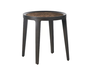 SPRING 841/TBC - Round ash high side table with marble top by Potocco