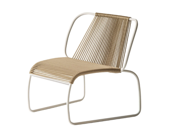 TIBES 945/L - Sled base garden stackable nautical rope armchair by Potocco