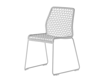 VELA 698 - Stackable sled base nautical rope garden chair by Potocco