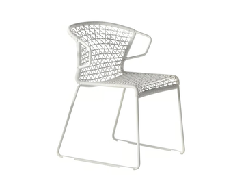 VELA 698/P - Stackable sled base nautical rope garden easy chair by Potocco