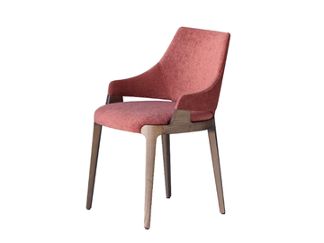 VELIS 942 - Upholstered fabric chair with armrests by Potocco