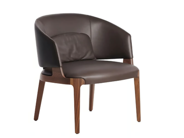VELIS 942/PLA - Leather armchair with armrests by Potocco