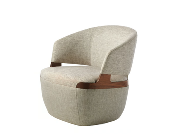 VELIS 942/PLAG - Swivel fabric armchair with removable cover by Potocco