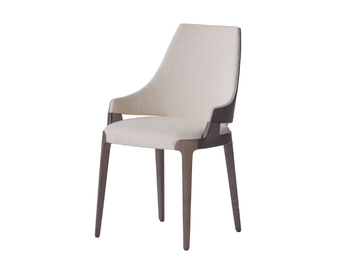 VELIS WOOD 942/7W - Upholstered fabric chair with armrests by Potocco