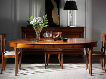 CAPRICCI - Extending oval cherry wood table by Prestige