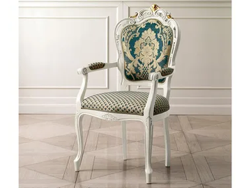 CAPRICCI - Medallion upholstered fabric chair by Prestige