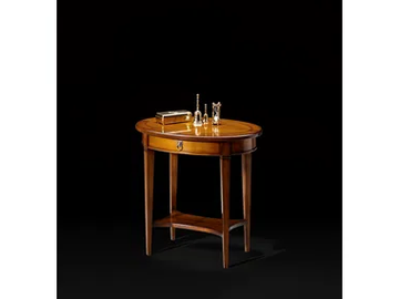CAPRICCI - Oval cherry wood coffee table with integrated magazine rack by Prestige