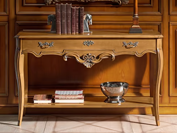 CAPRICCI - Rectangular cherry wood console table with drawers by Prestige