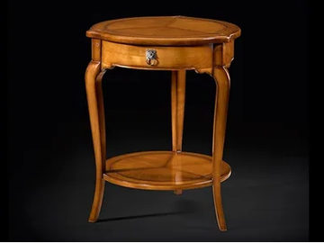 CAPRICCI - Round wooden coffee table with integrated magazine rack by Prestige