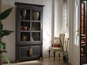CAPRICCI - Wood and glass display cabinet by Prestige
