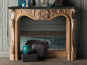 CAPRICCI - Wood and glass Fireplace Mantel by Prestige