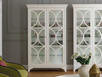 DAMA - Wood and glass display cabinet by Prestige