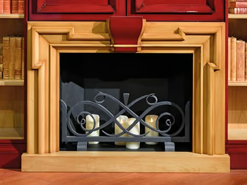 GRAN DUCA - Cherry wood Fireplace Mantel by Prestige