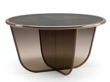 GRAN DUCA - Round glass table by Prestige