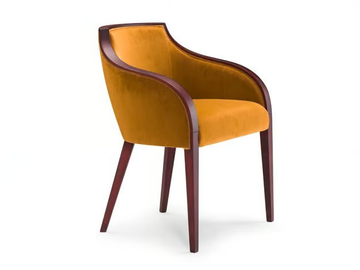 GRAN DUCA - Upholstered velvet chair with armrests by Prestige