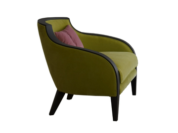 GRAN DUCA - Velvet armchair with armrests by Prestige