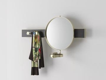 JACKIE - Metal mirror / coat rack by PROF