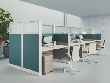 OPENWALL - Freestanding modular wooden office screen by PROF