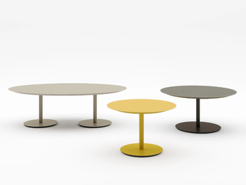 TABLE - Oval wooden bistro side table by PROF