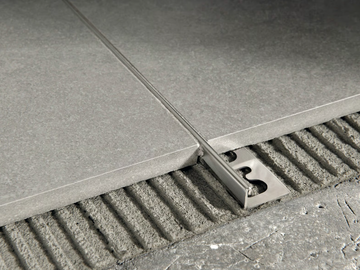 PROTERMINAL - Brushed steel Flooring joint by Progress Profiles