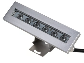 IP68 WALLWASHER 6X 2 WATT TRILED RGB - LED RGB Glass and Stainless Steel underwater lamp by PROLED