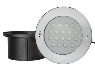 REC IP68 LIGHT 18X 2 WATT MONO - LED Glass and Stainless Steel underwater lamp by PROLED
