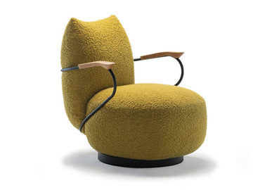 BUFFA - Fabric easy chair with armrests by Prostoria