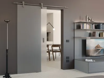 KIT KRISTAL - Anodized aluminium sliding door track by PROTEK®