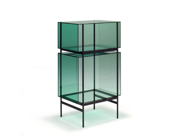 LYN SMALL - Glass and steel display cabinet by Pulpo