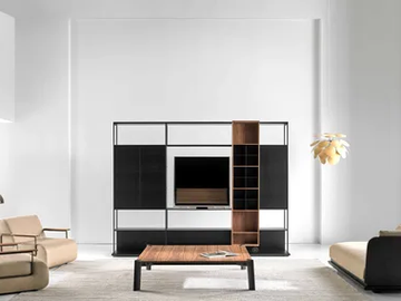 LITERATURA OPEN - Open wooden bookcase with TV stand by Punt