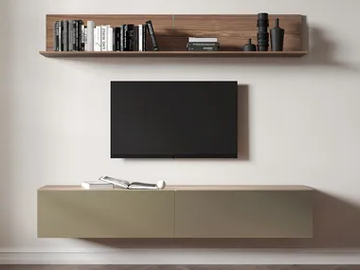MALMÖ - Suspended wooden sideboard by Punt