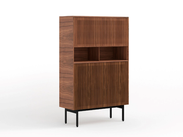 MALMÖ TECHNIC - Wooden highboard with doors by Punt