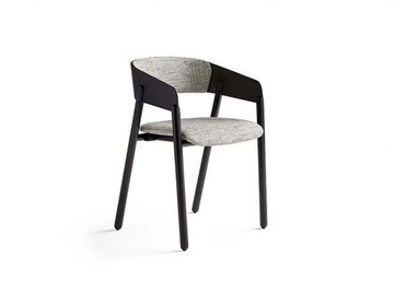 MAVA - Solid wood chair with armrests by Punt