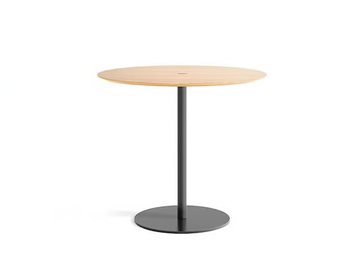 NUCLEO - Round steel and wood table by Punt