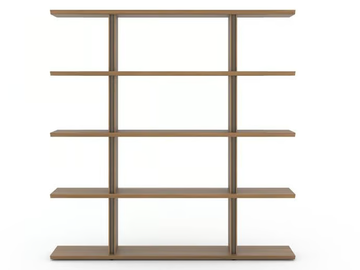 STOCKHOLM - Open double-sided teak bookcase by Punt