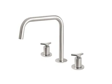 TOMEO 6310038T - 3 hole single handle countertop washbasin mixer by QD Magistro Lab