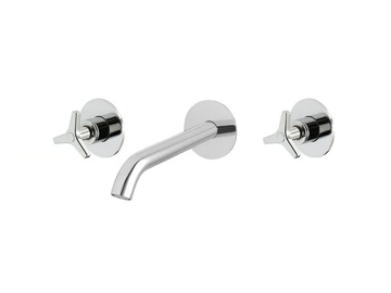 TOMEO 6320310T - 3 hole wall-mounted washbasin mixer by QD Magistro Lab