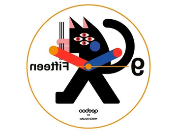 BLACK CAT - Wall-mounted ceramic clock by Qeeboo