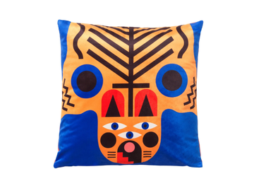 ITALIAN TIGER - Square polyester cushion by Qeeboo