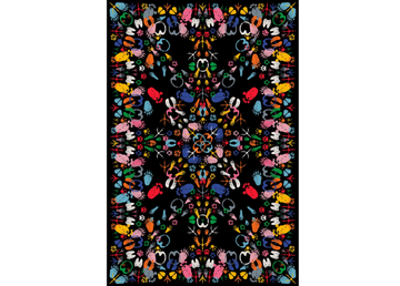 LET'S DANCE ANIMAL TRACES - Patterned rectangular rug by Qeeboo
