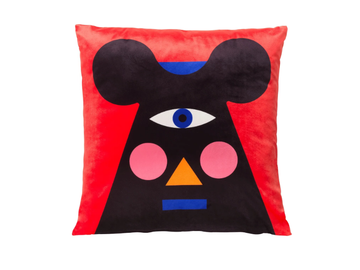 MR. MOUSE - Square polyester cushion by Qeeboo