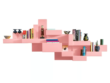 PRIMITIVE - Floating polyethylene bookcase by Qeeboo