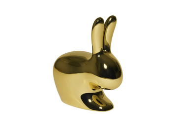 RABBIT METAL BABY - Polyethylene kids chair by Qeeboo
